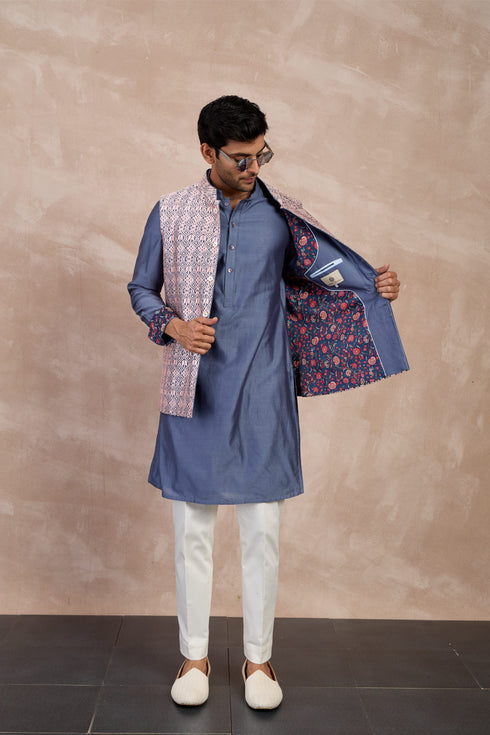 Maze Nehru Jacket Set